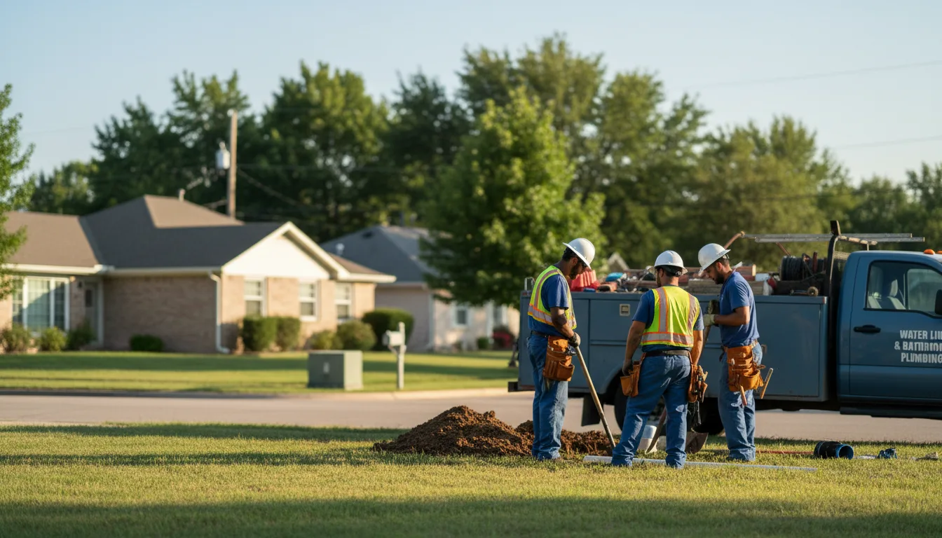 Residential water line and bathroom plumbing service in Madison, AR